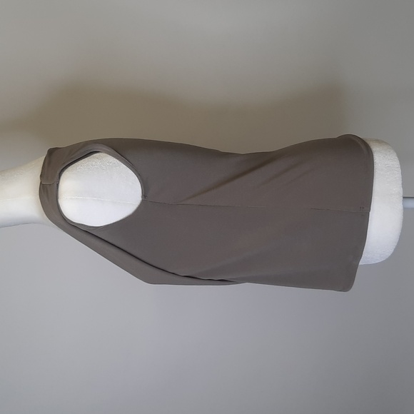 Ann Taylor Taupe V-Neck Top with Draping, Size Petite X-Small - Picture 4 of 6